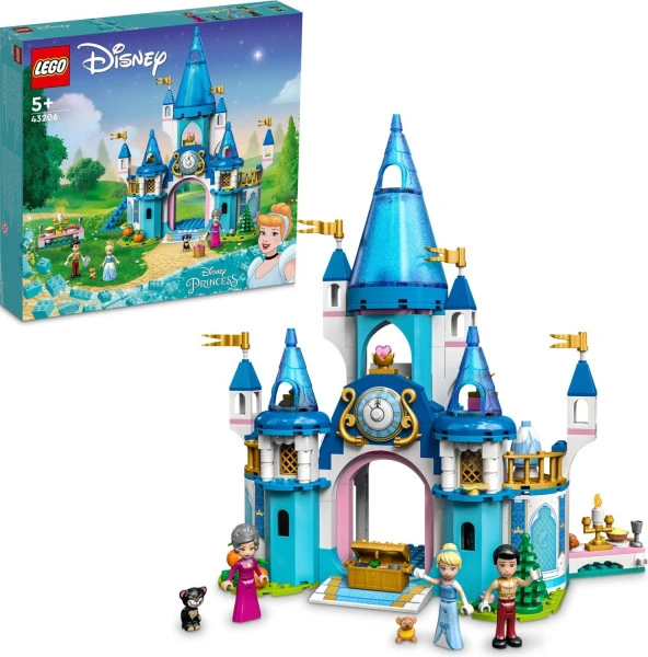 LEGO® ǀ Disney Princess Sindirella ve Yakışıklı Prens’in Şatosu 43206 - 5 Yaş ve Üzeri Hayal Gücü Ge
