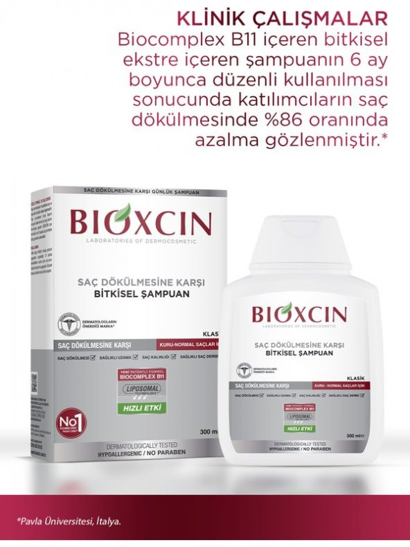 Bioxcin Genesis Kuru ve Normal Saçlar İçin Dökülme Karşıtı Şampuan 300 ml - 6