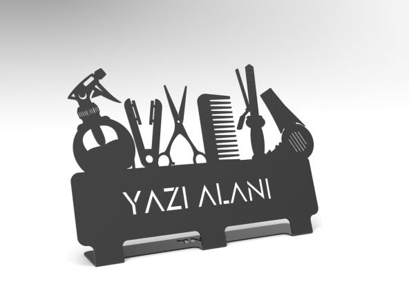 Kişiye Özel Hediyelik Kuaförler Ve Güzellik Salonlarına Özel Tasarımlı Metal Masaüstü İsimlik