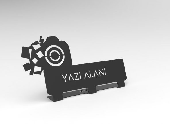 Kişiye Özel Hediyelik Ofis için Metal Fotoğrafçılık Tasarımlı Masaüstü İsimlik