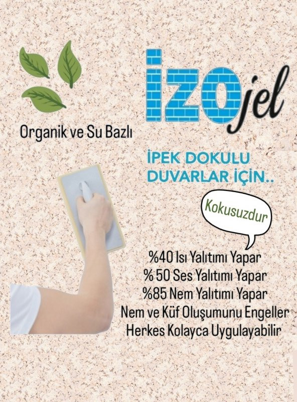 Organik İpek Sıva - Dekoratif Yalıtım Sıvası - Ses & Isı & Nem Yalıtımı  - İZO-054  - 4 m2 - 2
