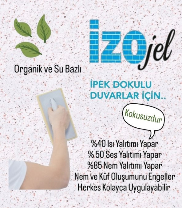 Organik İpek Sıva - Dekoratif Yalıtım Sıvası - Ses & Isı & Nem Yalıtımı  - İZO-049  - 4 m2 - 2