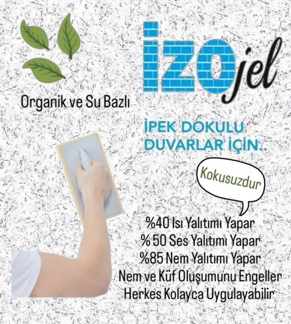 Organik İpek Sıva - Dekoratif Yalıtım Sıvası - Ses & Isı & Nem Yalıtımı  - İZO-066  - 4 m2 - 3
