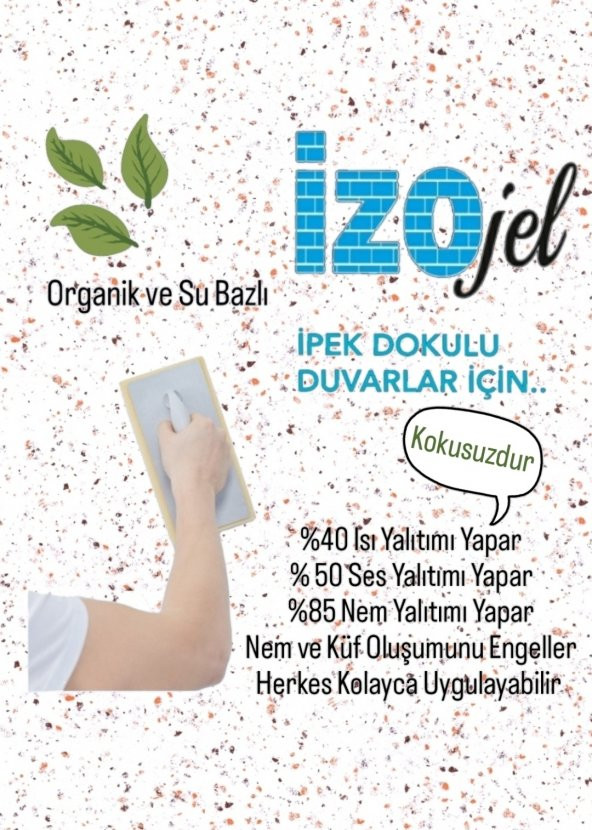 Organik İpek Sıva - Dekoratif Yalıtım Sıvası - Ses & Isı & Nem Yalıtımı  - İZO-052  - 4 m2 - 2