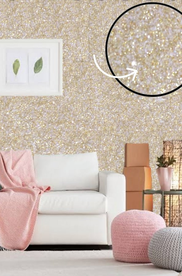 Organik İpek Dekoratif Yalıtım Sıvası- PARLAK GOLD - İZO-026 - 4 m2 - Ses & Isı & Nem Yalıtımı