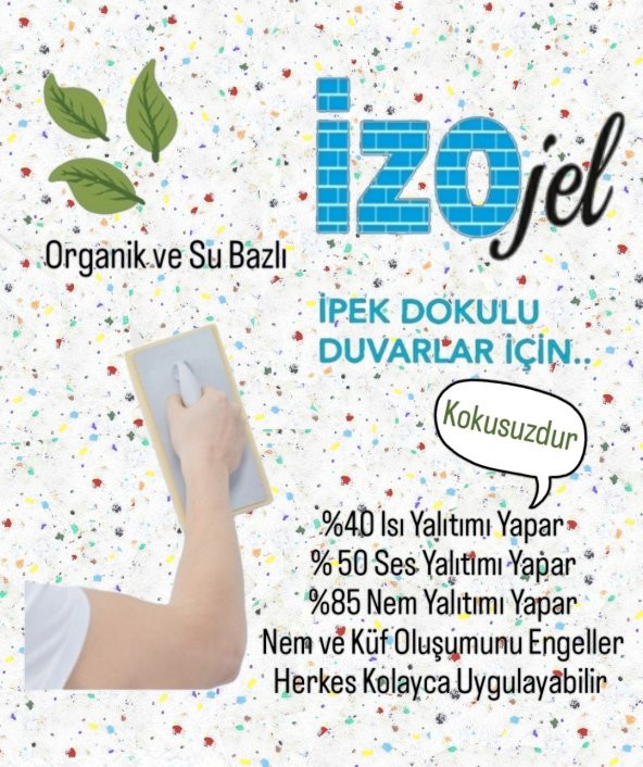 Organik İpek Sıva - Dekoratif Yalıtım Sıvası - Ses & Isı & Nem Yalıtımı  - İZO-036  - 6 m2 - 3
