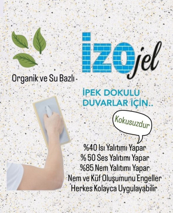 Organik İpek Sıva - Dekoratif Yalıtım Sıvası - Ses & Isı & Nem Yalıtımı  - İZO-042  - 4 m2 - 2