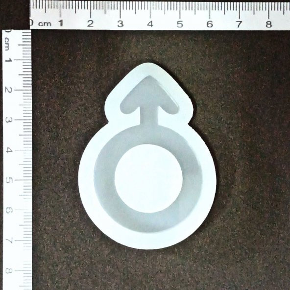 EPOKSİ REÇİNE SİLİKON KALIP ERKEK CİNSİYET  SEMBOLÜ ANAHTARLIK KOLYE 1. KALİTE HB2010-0166