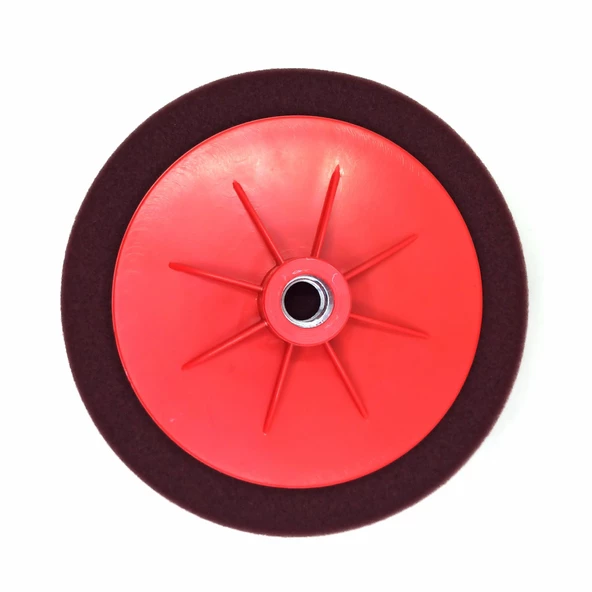 EPOKSİ REÇİNE APLİKATÖRLÜ POLİSAJ VE PASTA CİLA SÜNGERİ BORDO RENK 150 MM - 2