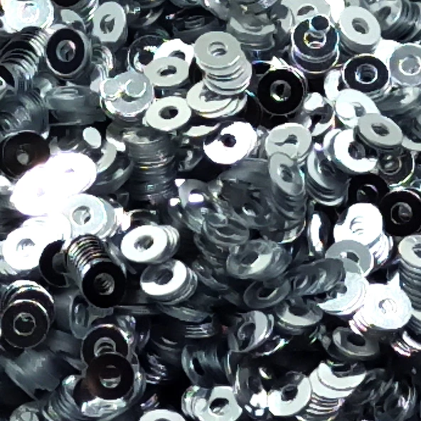 SÜSLEME PULU ORTASI DELİK GLİTTER TAKI VE TEKSTİL DİKİLEBİLİR SÜSLEME PULU 3 MM GÜMÜŞ 100 GR - 3