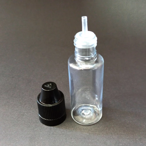 PLASTİK LİKİT ŞİŞE  ŞEFFAF KİLİT KAPAKLI DAMLALIKLI 20 ML ÇOK AMAÇLI KULLANIM (20 ADET) - 2