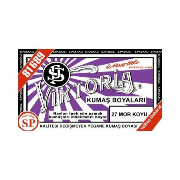 Viktoria Kumaş Boyası Mor Koyu 27