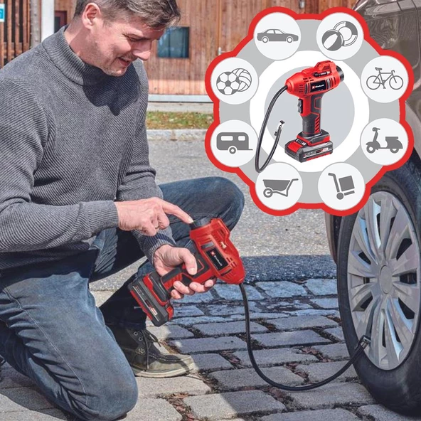 Einhell CE-CC 18 Li Akülü Oto Hava Kompresörü Solo (Aküsüz) 2071010 - 2