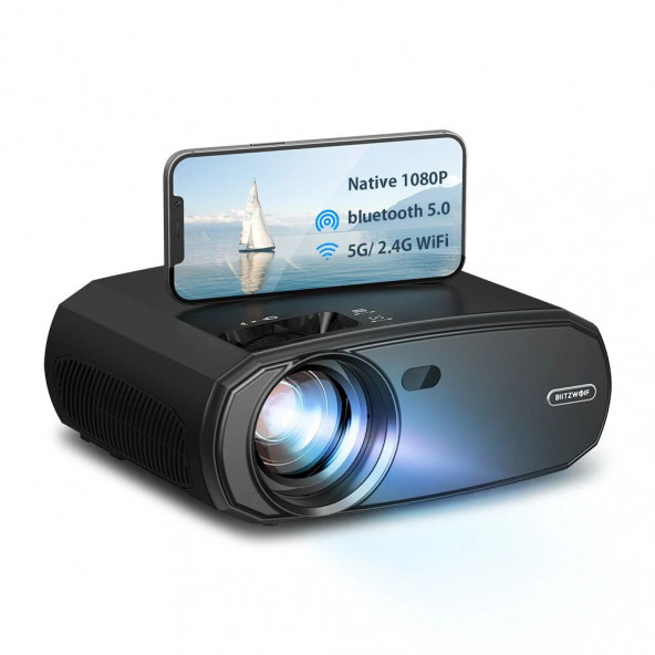 Blitzwolf BW-VP13 1920x1080P 6000 Lümen 5G WiFi FHD Projeksiyon Cihazı (Yurt Dışından)