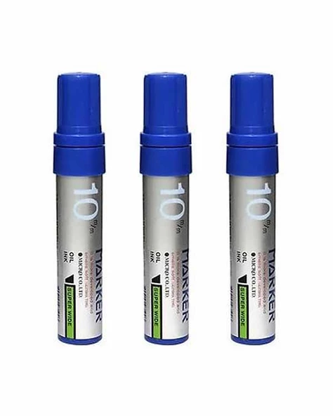Micro Markör Kalem Mavi 3lü 10MM