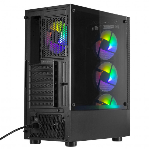 GAMEMASTER R13 USB3.0 600W 80+ 4RGB FANLI PENCERELİ MIDTOWER KASA - Resim 5
