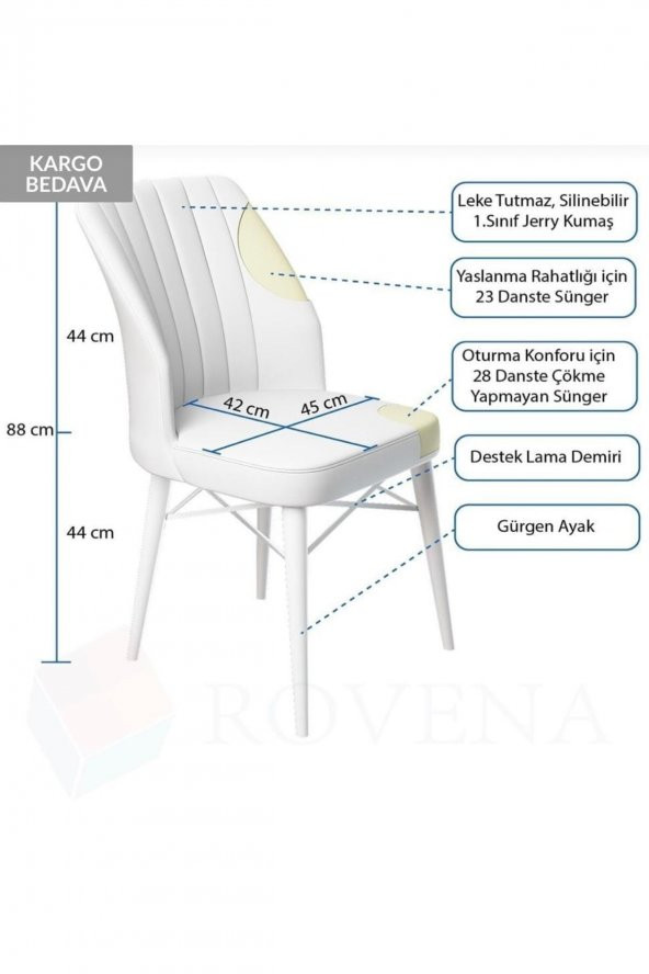 ADAHOME 6 Kişilik Açılır Masa Sandalye Takımı Mutfak Masası Takımı Salon Masası Yemek Masası Masa Takımı - 4