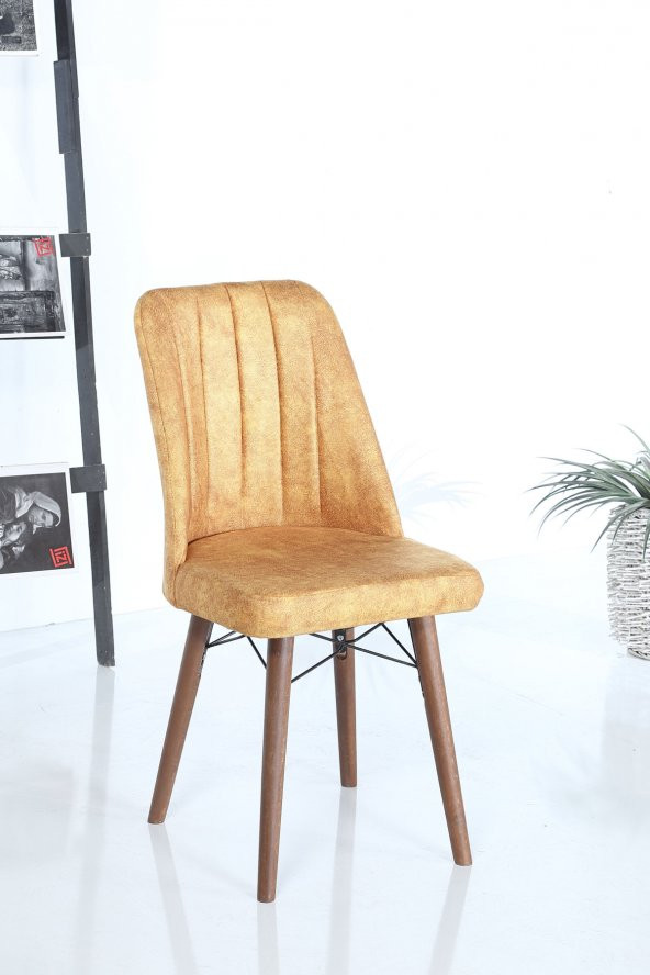 İnjir Home Daws Serisi 1 Adet Sandalye Mutfak Sandalyesi Yemek Odası Sandalyesi - Hardal