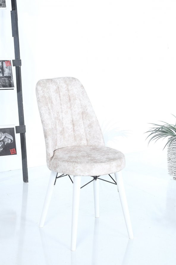 İnjir Home Teddy Serisi 1 Adet Sandalye Mutfak Sandalyesi Yemek Odası Sandalyesi - Krem