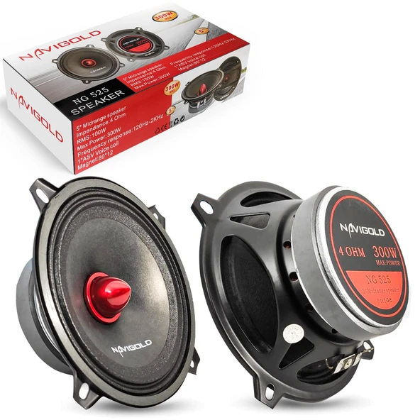 Oto Mıdrange 13Cm 300W 2 Adet Navıgold Ng-525 - 2
