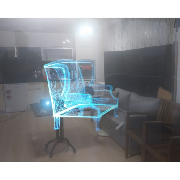 Şeffaf Ters Projeksiyon hologram filmi (152X100mm) - 4