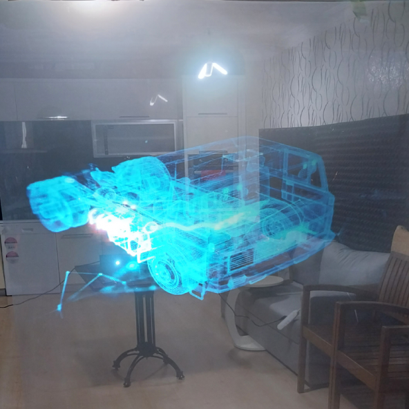 Şeffaf Ters Projeksiyon hologram filmi (152X100mm) - 5