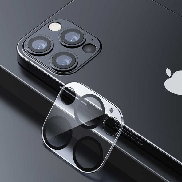Apple iPhone 14 Pro Max Uyumlu Temperli Kamera Lens Koruyucu Şeffaf Cam Filmi