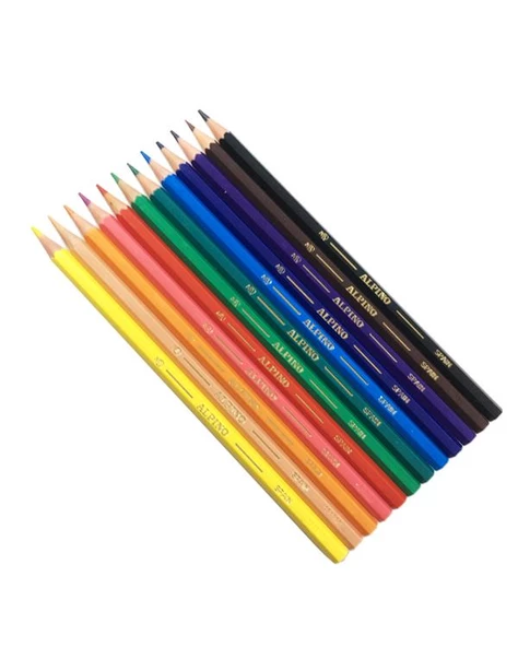 Alpino Uzun Kuru Boya Kalemi 12 Renk - Resim 2