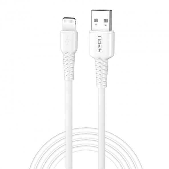 HEPU HP-424 Mild USB - iPh Lightning QC3.0 3.1A Şarj Kablosu 30cm Beyaz - 2