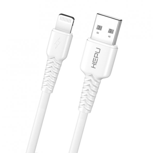 HEPU HP-424 Mild USB - iPh Lightning QC3.0 3.1A Şarj Kablosu 30cm Beyaz - 3