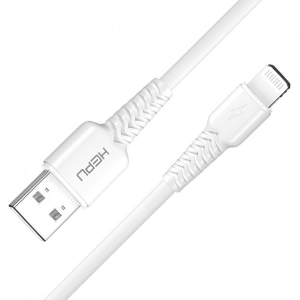 HEPU HP-424 Mild USB - iPh Lightning QC3.0 3.1A Şarj Kablosu 30cm Beyaz - 4