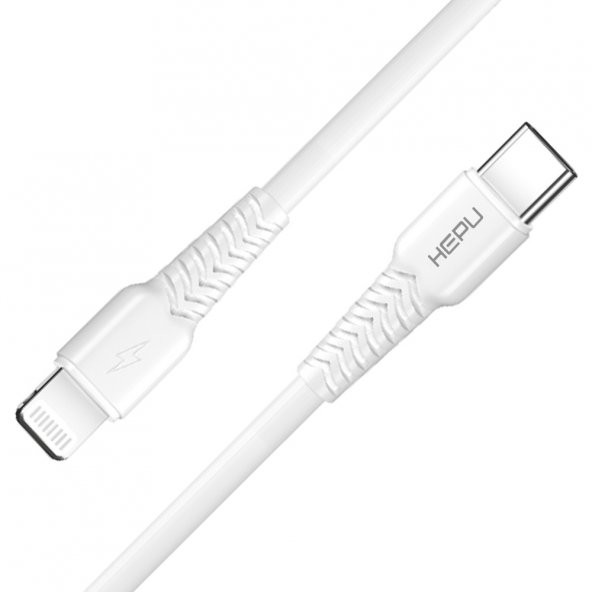 HEPU HP-422 Mild Type-C - iPh Lightning PW20W Şarj Kablosu 30cm Beyaz - 4