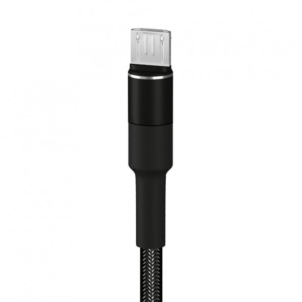 HEPU HP-414 Solid USB - Micro USB QC3.0 3.1A Şarj Kablosu 1mt Siyah - 2