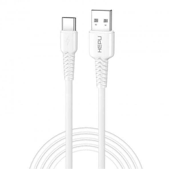 HEPU HP-425 Mild USB - Type-C QC3.0 3.1A Şarj Kablosu 30cm Beyaz - 2