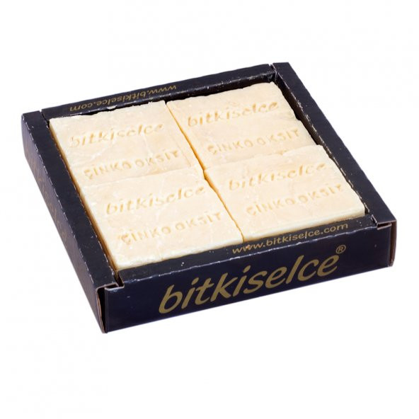 Bitkiselce Doğal Çinko Oksit Sabunu - Cildi Korur ve Yatıştırır, El Yapımı Sabun 450gr.