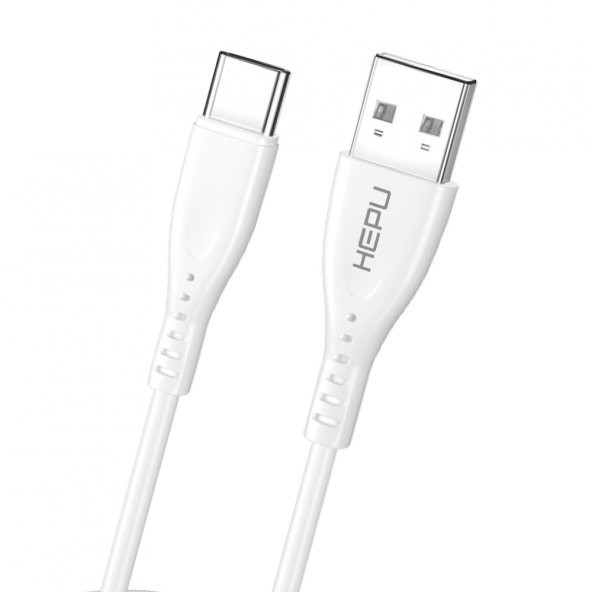 HEPU HP-418 Venus USB - Type-C QC3.0 3.1A Şarj Kablosu 1mt Beyaz - 3