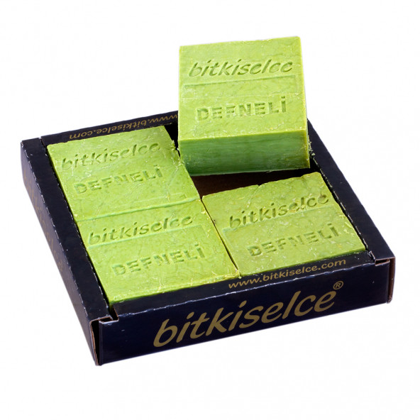Bitkiselce Doğal Defne Sabunu - Cilde Ferahlık ve Canlılık Verir, El Yapımı Sabun 450gr.