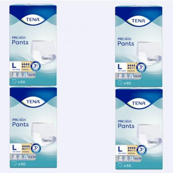 Tena Proskin Pants Normal Emici Külot Büyük Boy L 30'lu 4 Adet Hasta Bezi