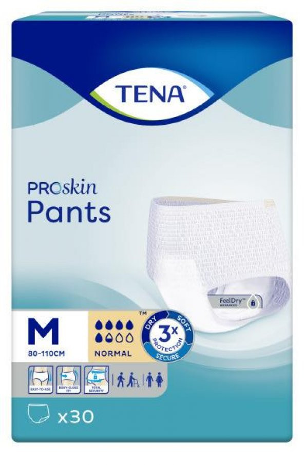 Tena Proskin Pants Normal 5,5 damla Emici Külot Orta Boy Medium 30lu paket