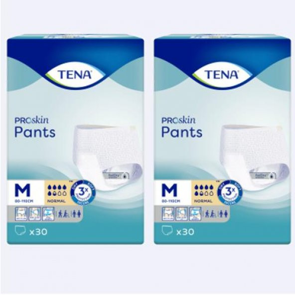 Tena Proskin Pants Normal 5,5 damla Emici Külot Orta Boy Medium 30lu 2 paket / 60 adet