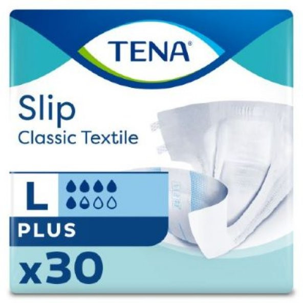 Tena Slip Classic Tekstil 5,5 damla Büyük Boy Large Belbantlı Hasta Bezi 30lu paket
