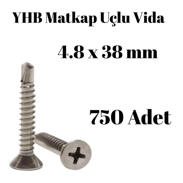 Matkap Uçlu Vida YHB 4,8x38 750'li Paket ürün görseli