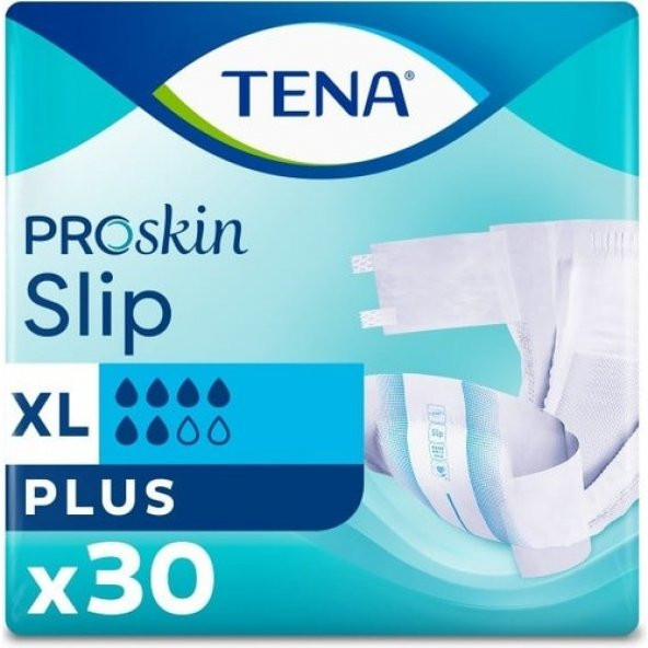 Tena Proskin Slip Plus 6 damla Ekstra Büyük Boy Xlarge Belbantlı Hasta Bezi 30lu 3 paket / 90 adet - 2