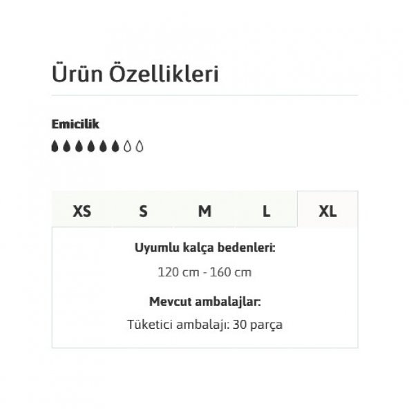 Tena Proskin Slip Plus 6 damla Ekstra Büyük Boy Xlarge Belbantlı Hasta Bezi 30lu 3 paket / 90 adet - 5