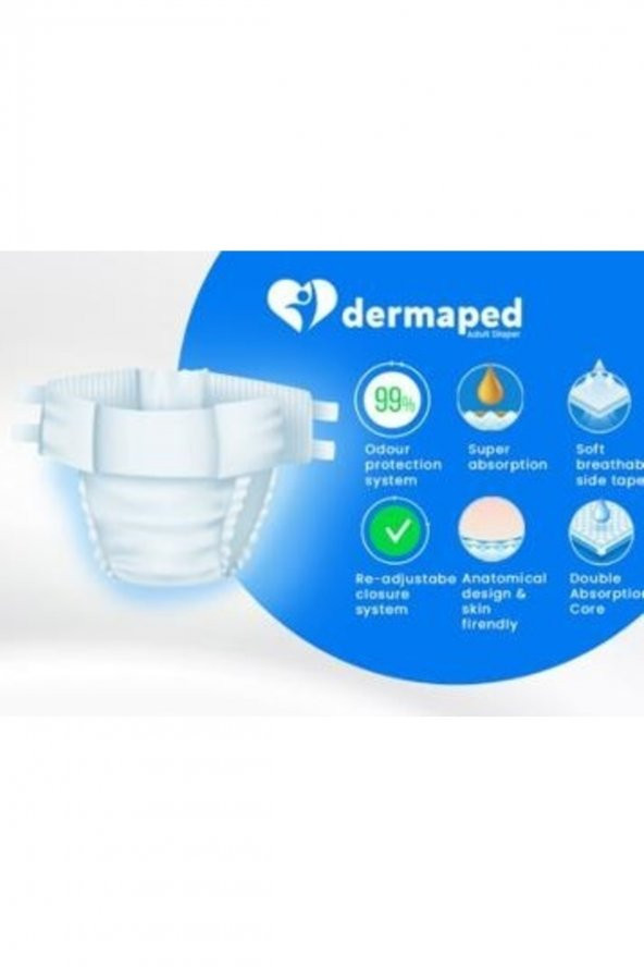 Dermaped Yetişkin Hasta Bezi Belbantlı Xlarge Ekstra Büyük Boy 30 lu paket - 2