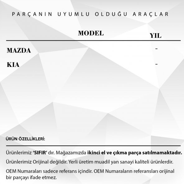 Mazda - Kia için Kilometre Dişlisi (10 Diş) - 2