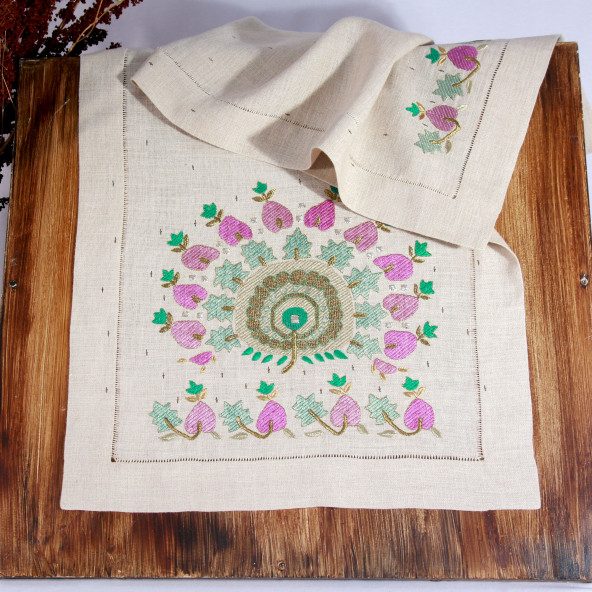 Çınar Ağacı Keten Runner