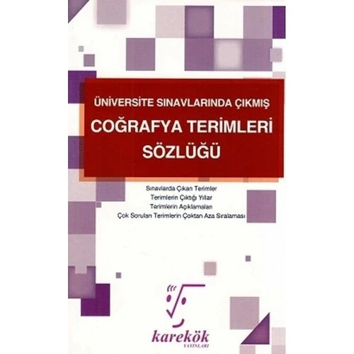 KAREKÖK COĞRAFYA TERİMLER SÖZLÜĞÜ