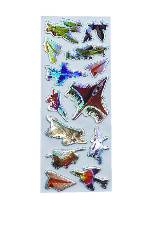 Sticker Kabartmalı Stiker Defter, Planlayıcı Etiket Uçak (cb304) 16x7 cm