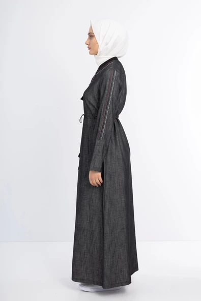 VİSKON KOT PARDESÜ - Siyah - 7